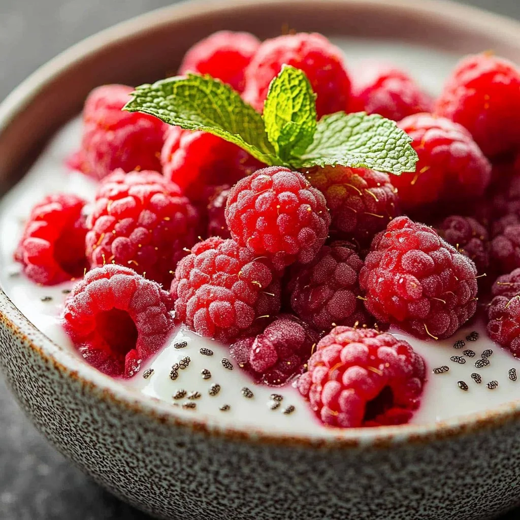 Vegan Raspberry Chia Pudding