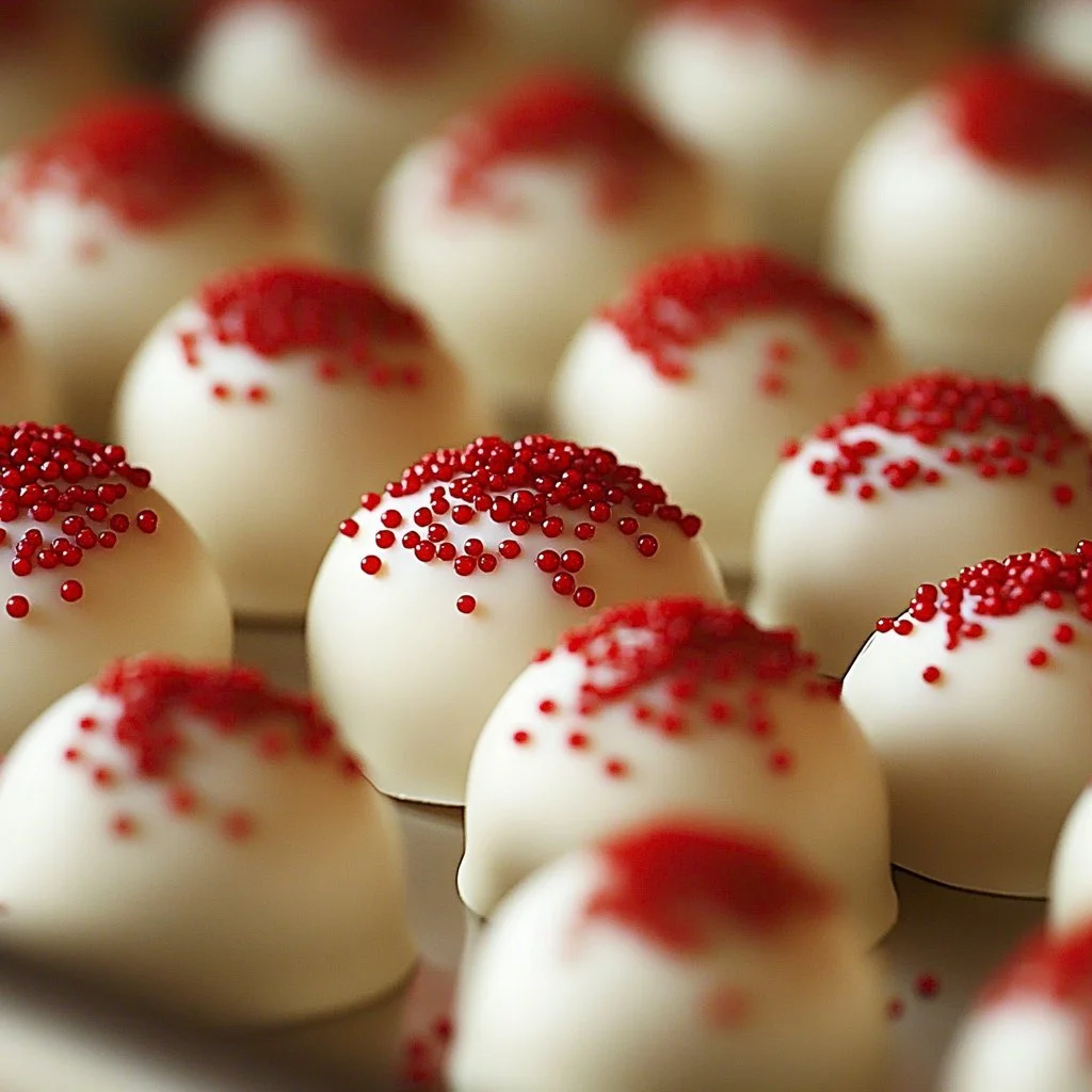 White Chocolate Strawberry Truffles